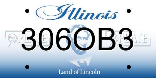 306OB3 Illinois License Plate