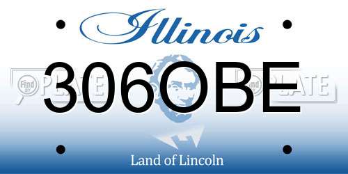 306OBE Illinois License Plate