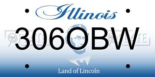 306OBW Illinois License Plate