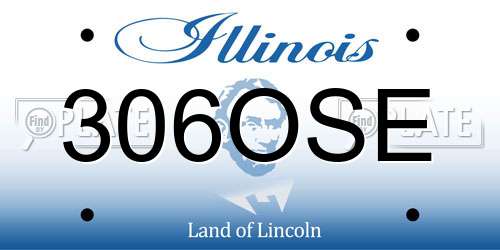 306OSE Illinois License Plate
