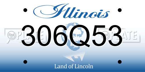 306Q53 Illinois License Plate