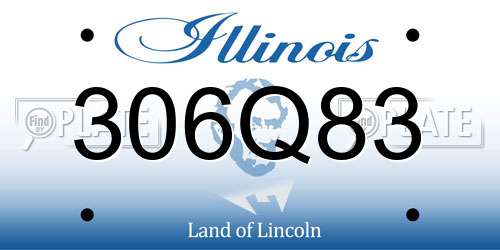 306Q83 Illinois License Plate