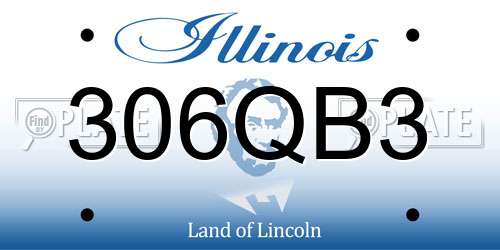 306QB3 Illinois License Plate