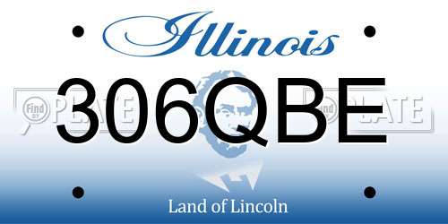306QBE Illinois License Plate