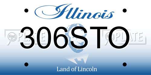 306STO Illinois License Plate