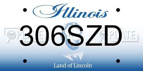 306SZD Illinois License Plate