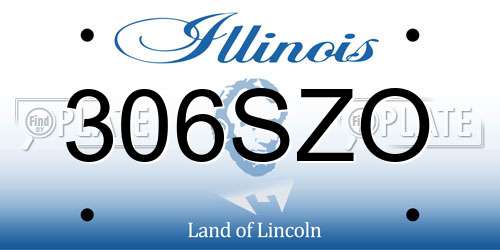 306SZO Illinois License Plate