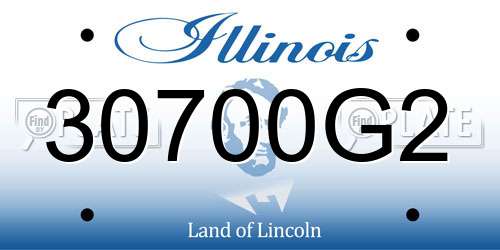 30700G2 Illinois License Plate