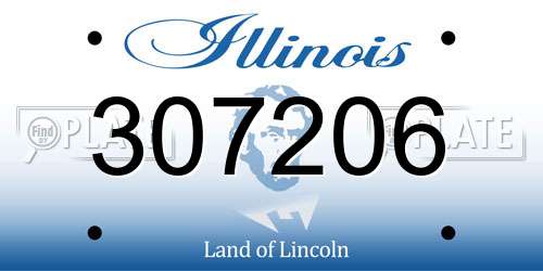 307206 Illinois License Plate