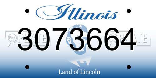 3073664 Illinois License Plate