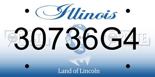 30736G4 Illinois License Plate