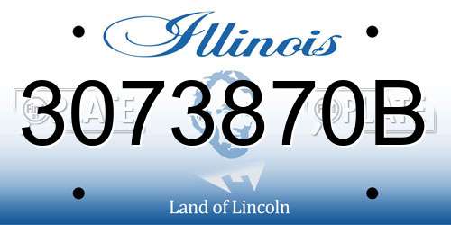 3073870B Illinois License Plate
