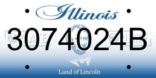3074024B Illinois License Plate