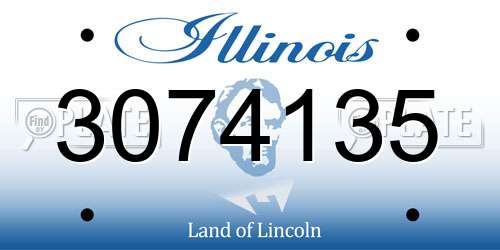 3074135 Illinois License Plate