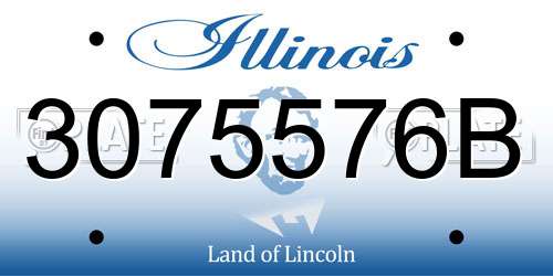3075576B Illinois License Plate