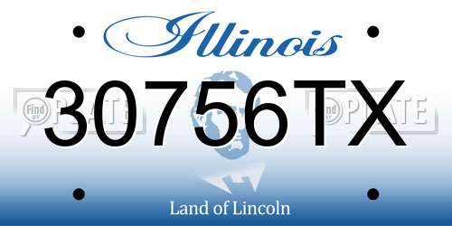 30756TX Illinois License Plate