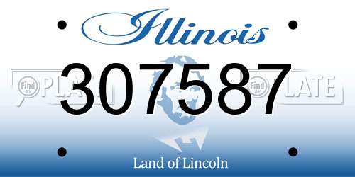 307587 Illinois License Plate