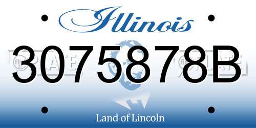 3075878B Illinois License Plate