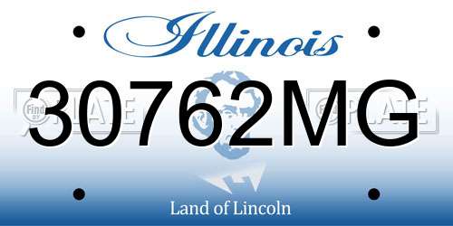 30762MG Illinois License Plate