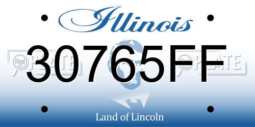30765FF Illinois License Plate