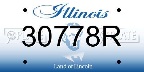 30778R Illinois License Plate