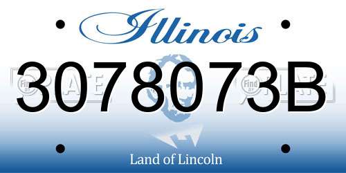 3078073B Illinois License Plate
