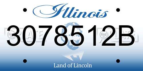 3078512B Illinois License Plate