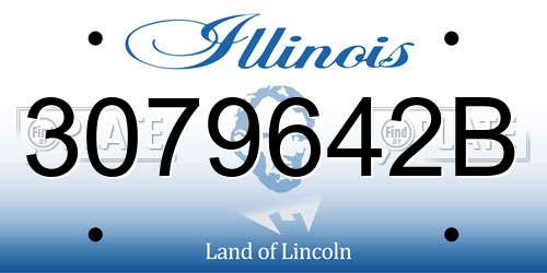 3079642B Illinois License Plate