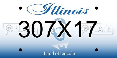 307X17 Illinois License Plate