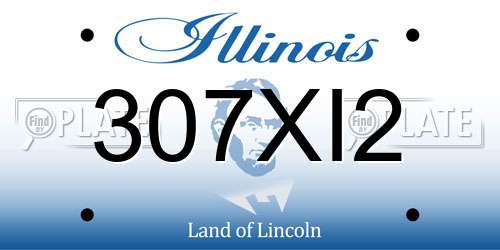 307XI2 Illinois License Plate