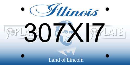 307XI7 Illinois License Plate