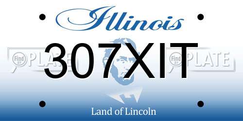 307XIT Illinois License Plate