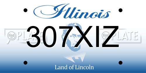 307XIZ Illinois License Plate