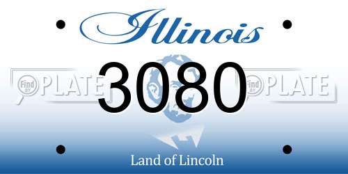 3080 Illinois License Plate