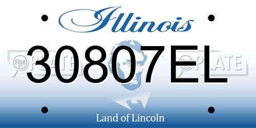 30807EL Illinois License Plate