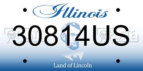 30814US Illinois License Plate