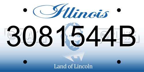 3081544B Illinois License Plate