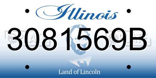 3081569B Illinois License Plate