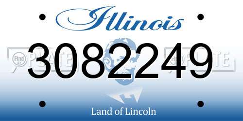 3082249 Illinois License Plate