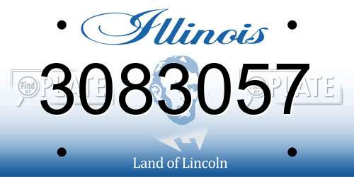 3083057 Illinois License Plate