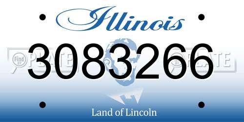 3083266 Illinois License Plate