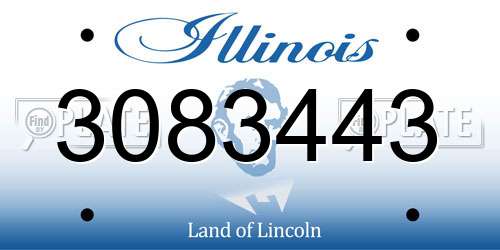 3083443 Illinois License Plate