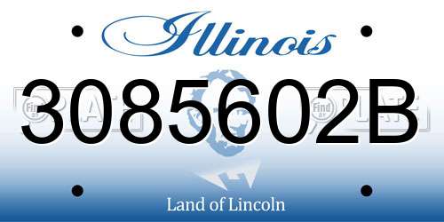 3085602B Illinois License Plate