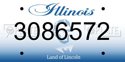 3086572 Illinois License Plate