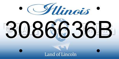 3086636B Illinois License Plate