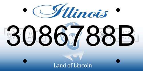3086788B Illinois License Plate