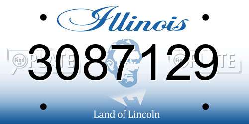 3087129 Illinois License Plate