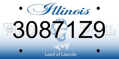 30871Z9 Illinois License Plate