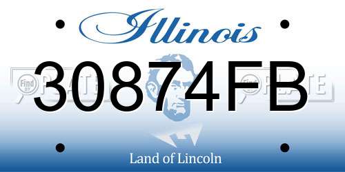 30874FB Illinois License Plate