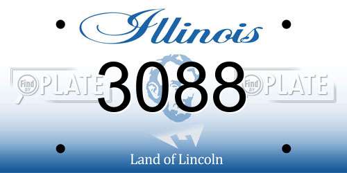 3088 Illinois License Plate